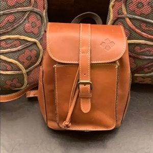 Patricia Nash mini camel leather backpack …